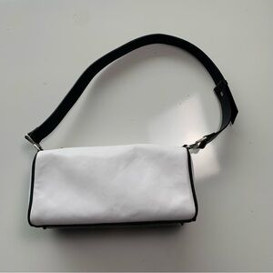 Donald J Pliner White And Black Shoulder Bag